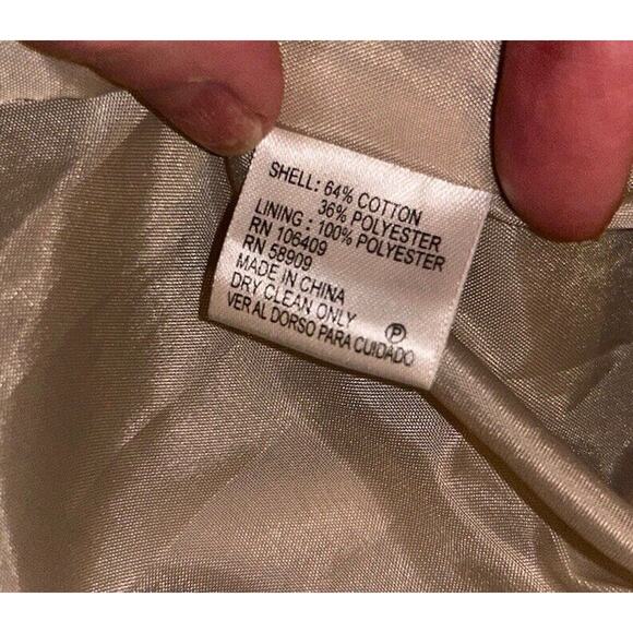 Alex Marie‎ Tan Textured Sheath Pencil Dress Pockets Geometric Office Work Sz 4 - Picture 12 of 12